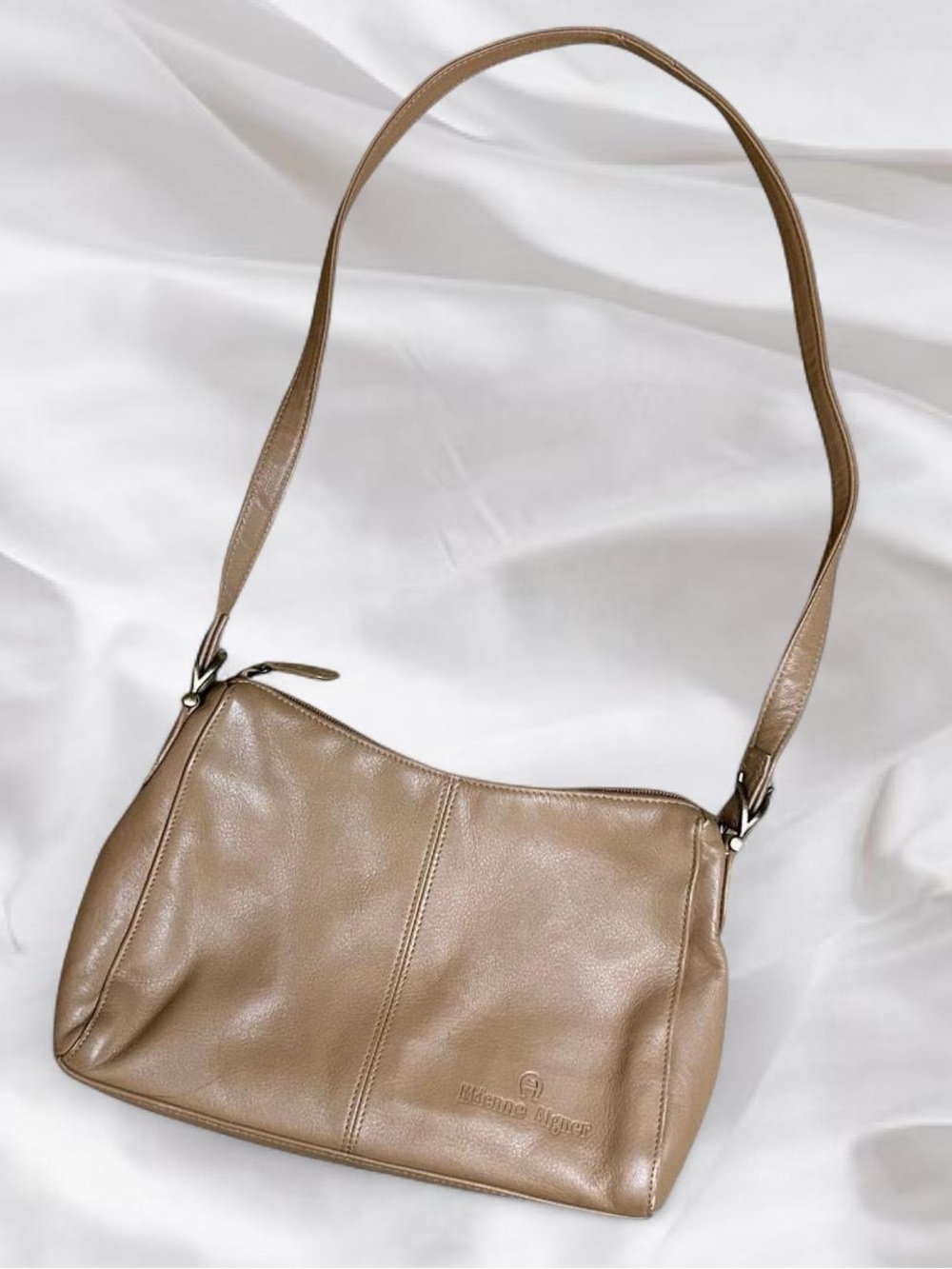 Vintage Etienne Aigner Tan Leather Shoulder Bag